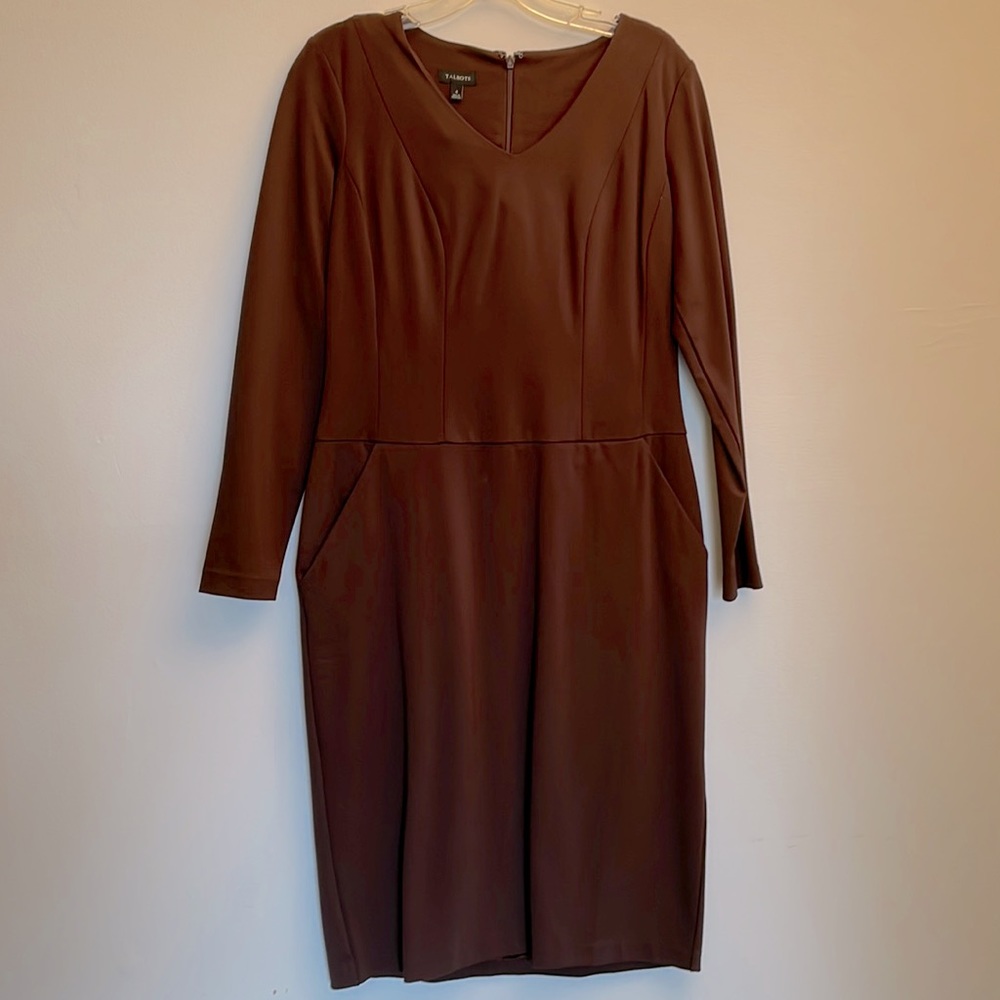 Talbots brown dress size 4